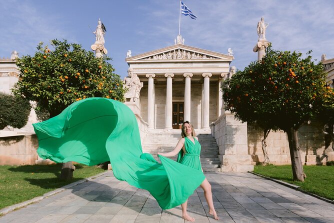 Athens Flying Dress Photo Shoot with a Professional Photographer - Posing in the city: practical tips that actually help