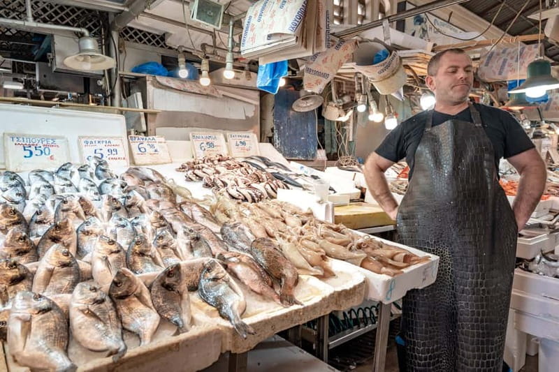 Athens: Greek Foodie Tour with Tastings - Market Stops in Varvakios Agora: Coffee, Herbs, Cheese, and Oils