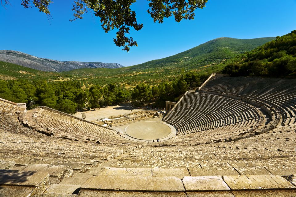 Athens: Peloponnese Highlights Day Trip and V.R. Audio Guide - Epidaurus Theater: where acoustics become the main character