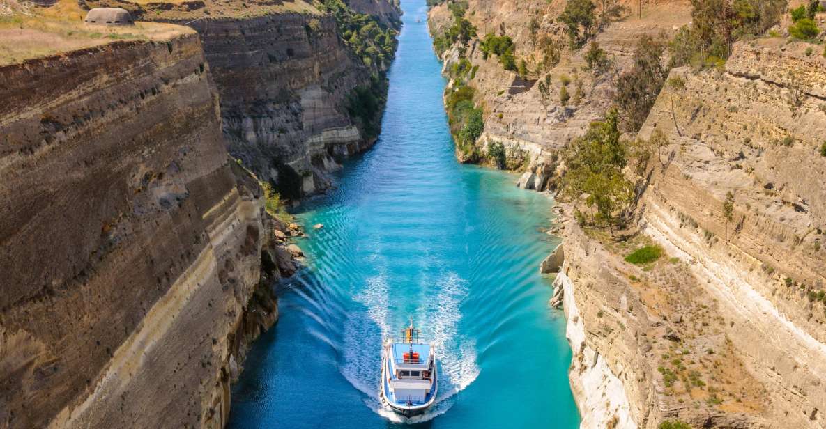Athens: Private Corinth Canal and Mycenae Tour - Corinth Canal from above: engineering you can actually see