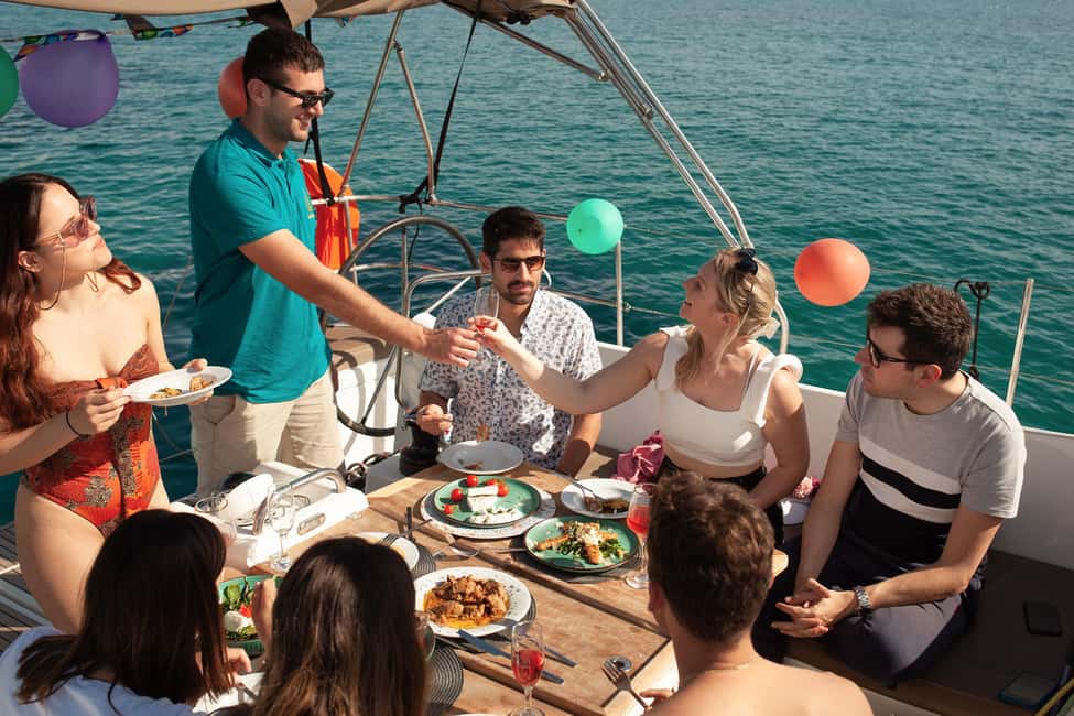 Athens: Semi Private Sunset Sailing and Gastronomy Cruise - Greek gastronomy onboard: it’s more than snack plates