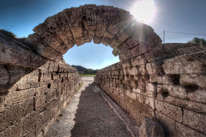 Athens to the birthplace of Olympic games & medieval Monastery - Olympia archaeological site: where the Games started and the stadium still hits