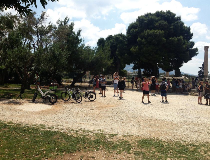 Athens tour with electric bicycle - Acropolis area riding: Via Dionysiou Areopagitou and big Parthenon viewpoints