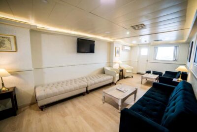 Athens: VIP Swimming Cruise to three islands - On Board: Private Deck Comfort, Music at Sunset, and Real Service