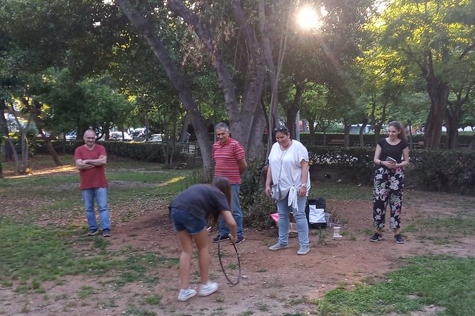 Athens with Kids: Myths & Family Games in the National Garden - Hercules myths, then game time with handmade replicas