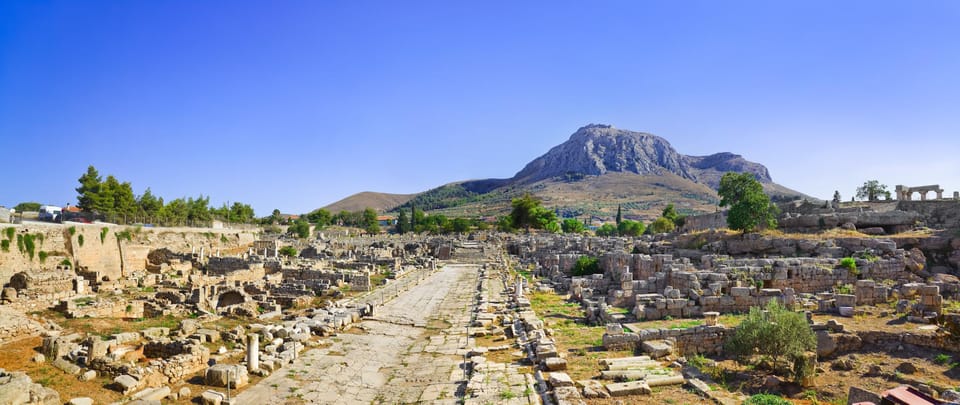 From Athens: Private Anc. Corinth, Temple of Hera, Blue Lake - Acrocorinth Castle: How a Hilltop Fortress Tells a Power Story
