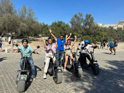 GoPro Adventure Tour in Acropolis area by E-Scooter - Meeting at Parthenons Scooters and Getting Ready to Ride