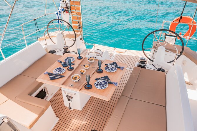 Luxury Catamaran Morning Private & Greek Gastronomy in Athens - Vouliagmeni Beach time: golden sand and more swimming on the Athens Riviera