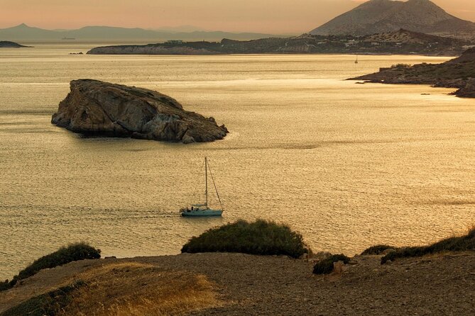 Sunset & swimming at Cape Sounio, Poseidon temple - Charakas Beach swim: crystal water and enough time to relax