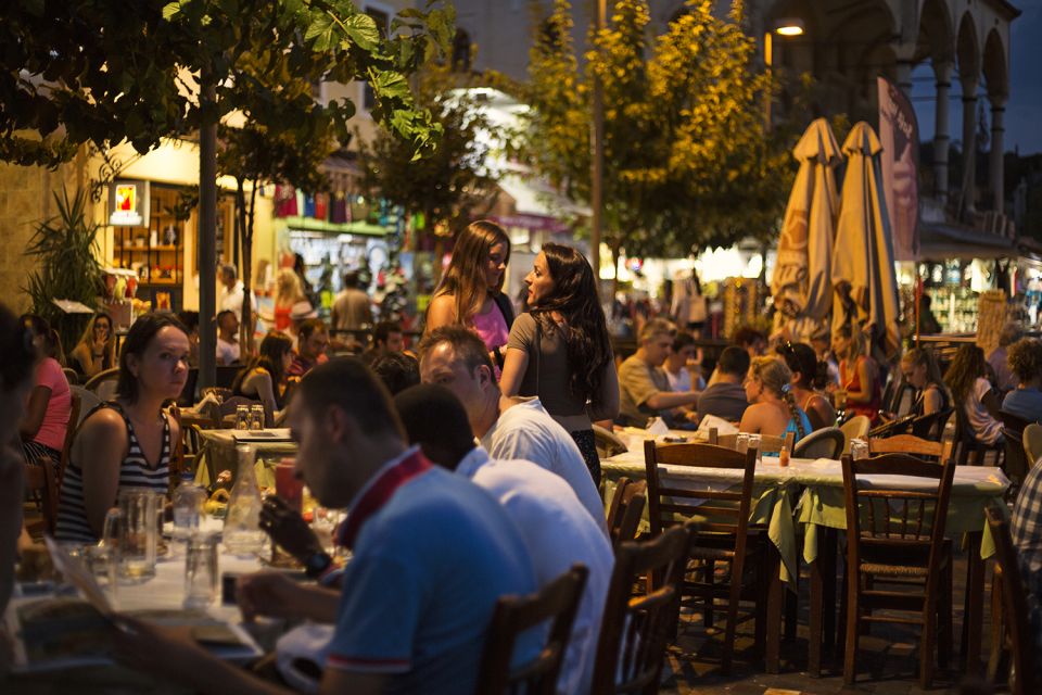 Twilight Athens Tour inc. rooftops, tastings & 3 drinks - The first big stop: regional food and why it matters